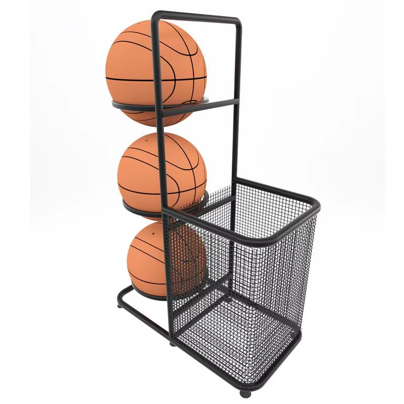 Basketball Storage Rack Indoor Balls Placed Rack Multi Layer Ball Storage Stand Cast Iron Garage Organizer for Volleyball