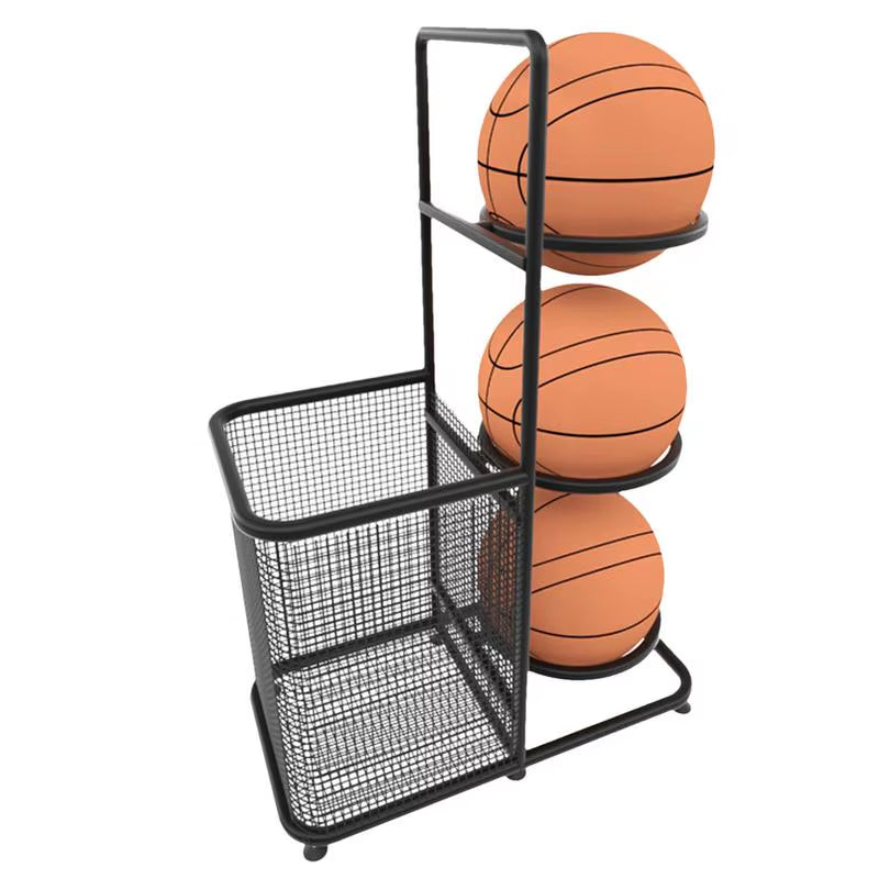 Basketball Storage Rack Indoor Balls Placed Rack Multi Layer Ball Storage Stand Cast Iron Garage Organizer for Volleyball