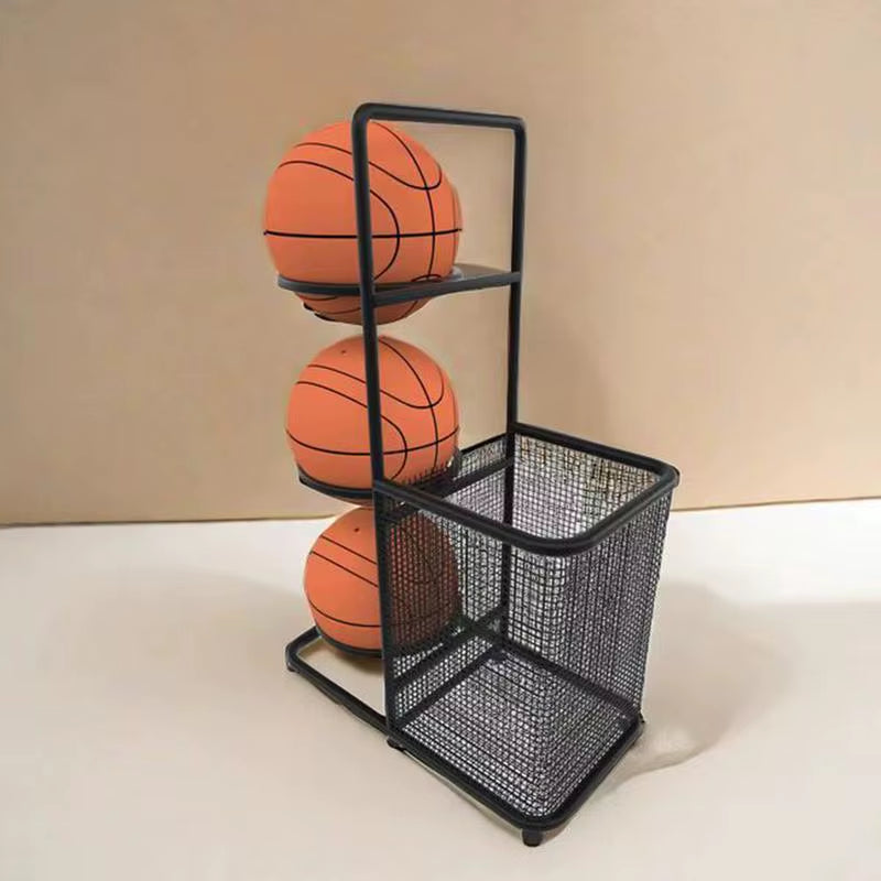 Basketball Storage Rack Indoor Balls Placed Rack Multi Layer Ball Storage Stand Cast Iron Garage Organizer for Volleyball