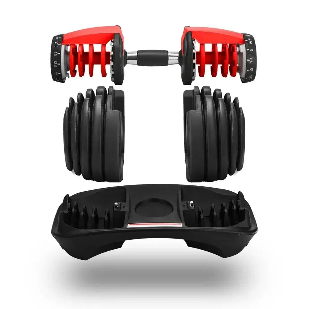 24Kg 52.5LB Manubri Regolabili Verstellbare Hantel Hanteln Fitness Workout Adjustable Dumbbells for Home