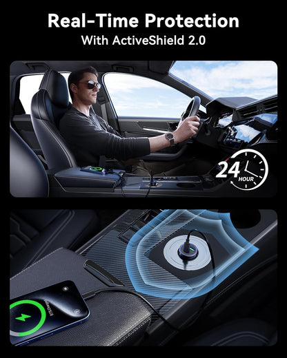 USB C Fast Car Charger, 60W Type C Car Adapter PD 45W 30W 25W 20W QC4.0 PPS Quick Car Phone Charger Dual Port Compatible with Iphone 15/14/13, Samsung S24/S23, Pixel 7/6 with USB C Cable