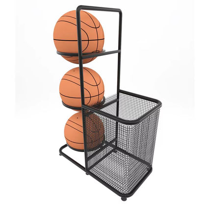 Basketball Storage Rack Indoor Balls Placed Rack Multi Layer Ball Storage Stand Cast Iron Garage Organizer for Volleyball