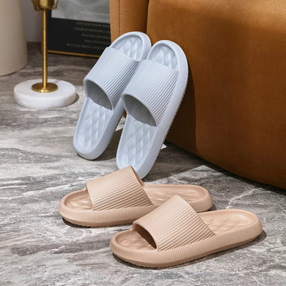 Fashion Solid Color Summer Unisex Home Shoes Soft Sandals for Men and Women Slippers Indoor Flip Flops