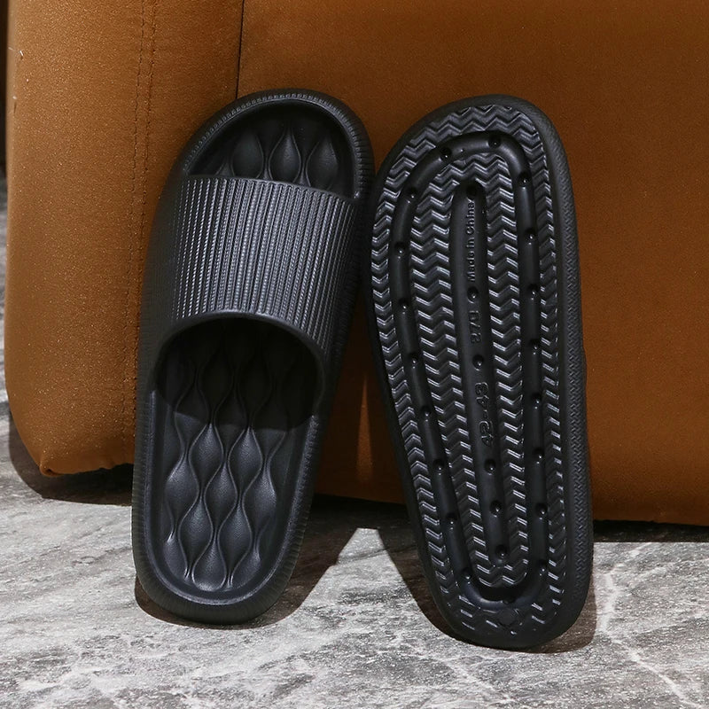 Fashion Solid Color Summer Unisex Home Shoes Soft Sandals for Men and Women Slippers Indoor Flip Flops