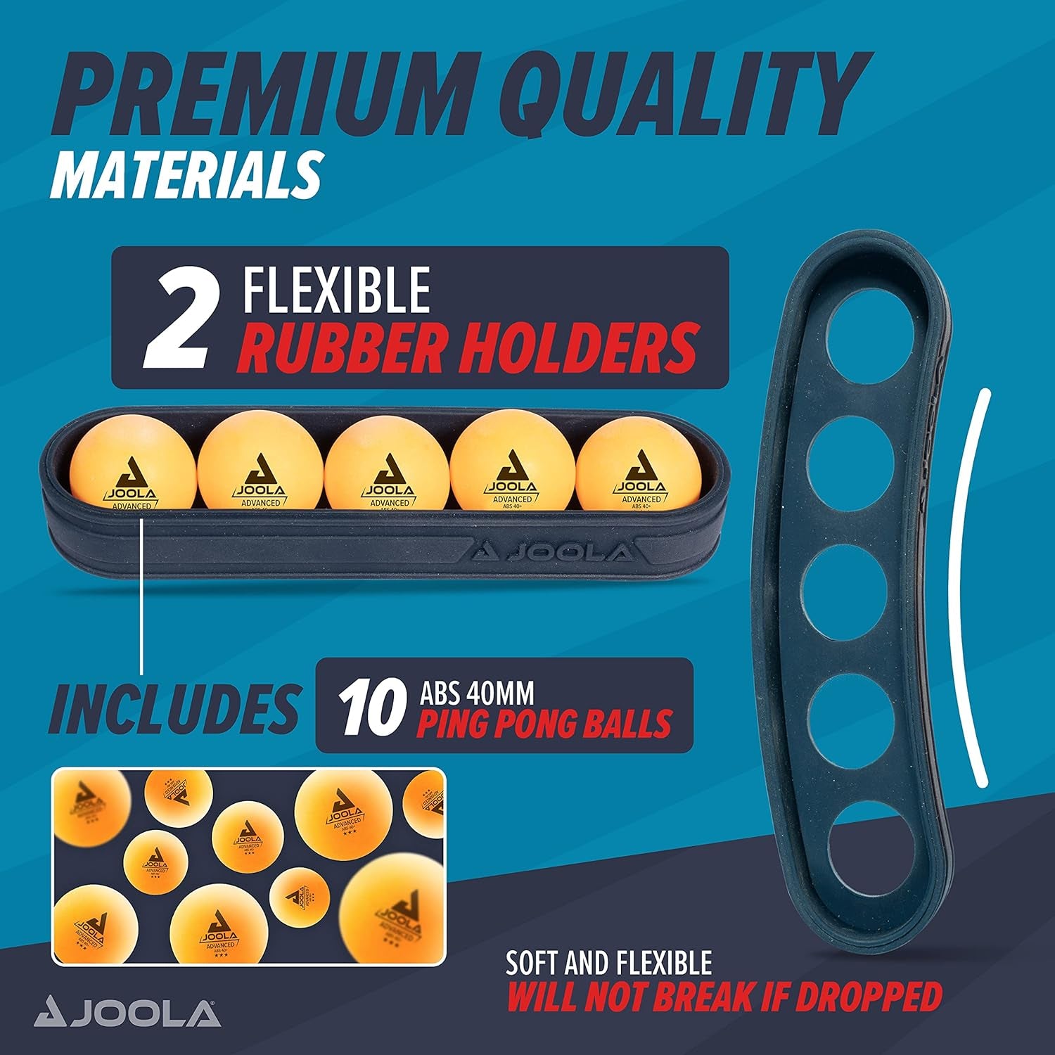 Ping Pong Balls - Training 3 Star Table Tennis Balls - 40+Mm Regulation Bulk Ping Pong Balls – 12 Pack Colored Ping Pong Balls, Available with Magnetic Ball Holder, Attaches to Ping Pong Table