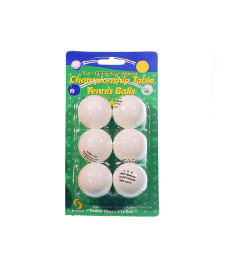 6 Pcs Josan Yellow Championship Ping Pong Table Tennis Balls Durable Plastic