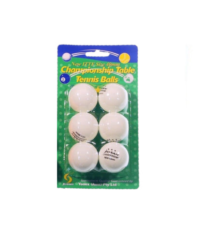 6 Pcs Josan Yellow Championship Ping Pong Table Tennis Balls Durable Plastic
