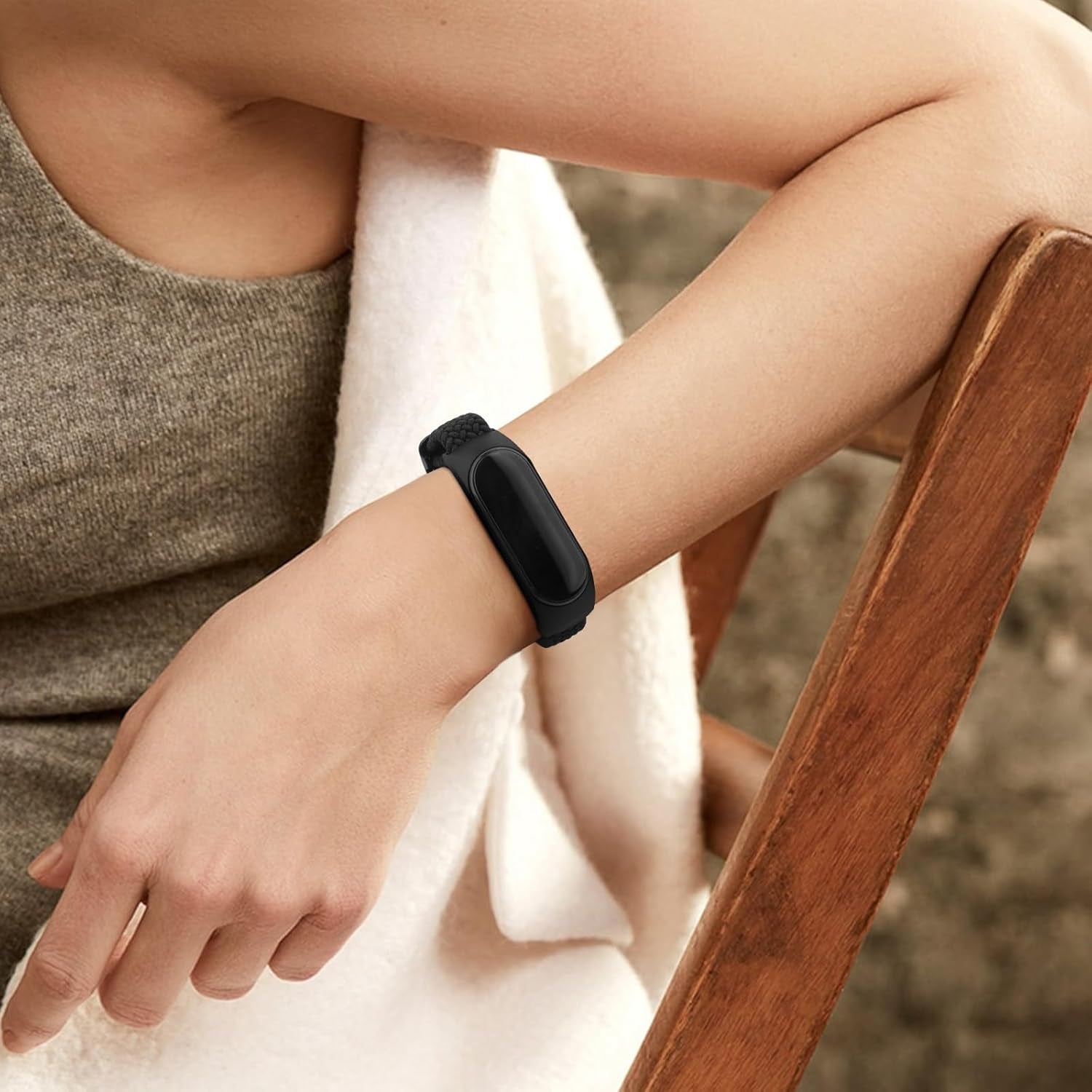 2 Pack Nylon Bands for Xiaomi Mi Band 7/6/5/4/3 Bands, Soft Braided Nylon Solo Sport Replacement Straps for Xiaomi Mi Band 7/6/5/4/3 Fitness Tracker