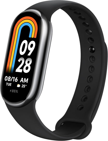 Mi Smart Band 8 (Global Version) Health & Fitness Tracker with 60Hz Refresh Rate 1.62" AMOLED Display, 16-Day Battery Life, 150+ Sports Modes, Blood Oxygen, Heart Rate,Sleep & Stress Monitoring